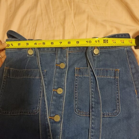 Denim high-waisted Loft skirt - Picture 5 of 6